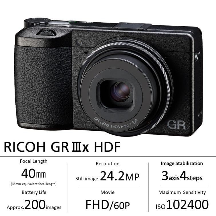 【新品未使用】RICOH GRIIIx HDF Amazon.com : RICOH GR IIIx HDF, Premium Digital Compact